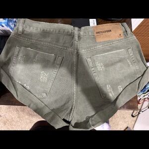 One Teaspoon Women's Green Shorts
